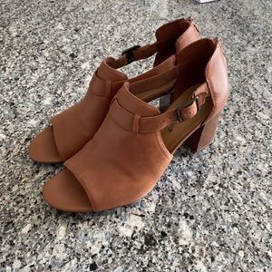 Brown Open-Toe Heels